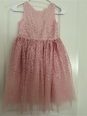 Pink Sequin Tulle Party Dress